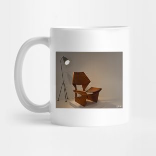 this design in a furniture chair in vintage minimalism art ecopop photograph Mug